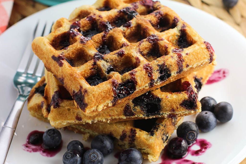 Metaphysical Menu Intermittent Fasting Grain-free Blueberry Waffles