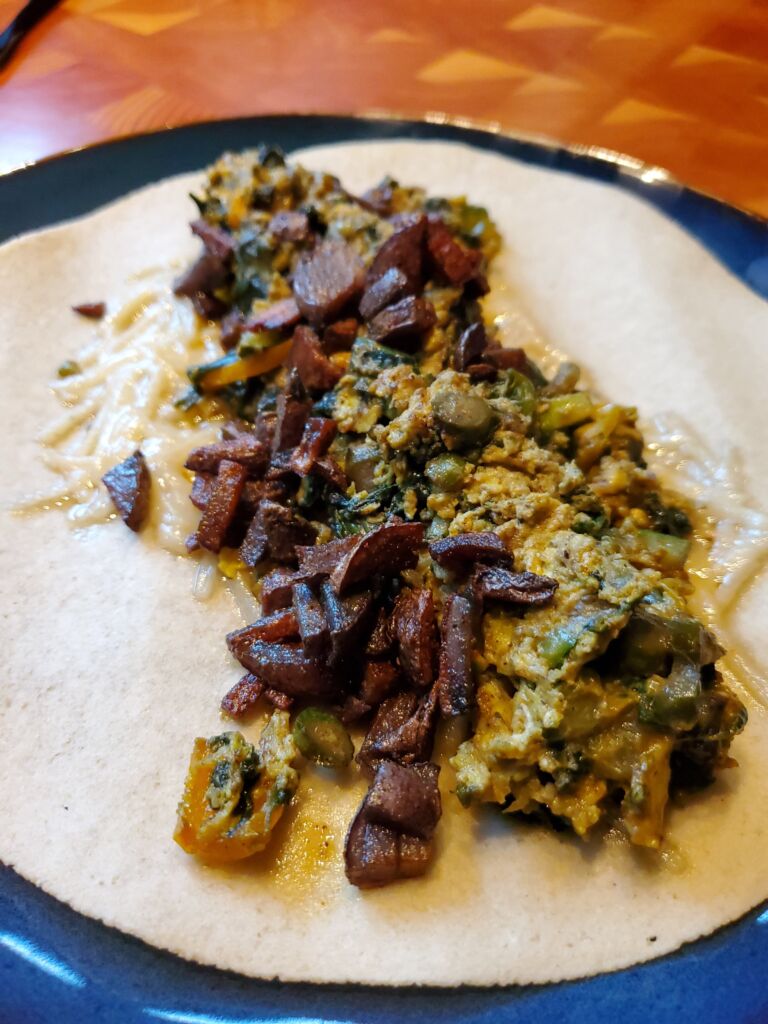 Vegetarian Grain-Free Breakfast Burrito